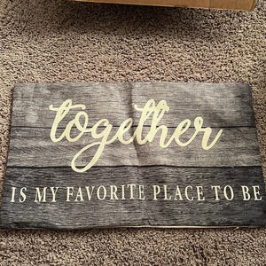 “Together is my favorite place to be” Decorative Pillow Case